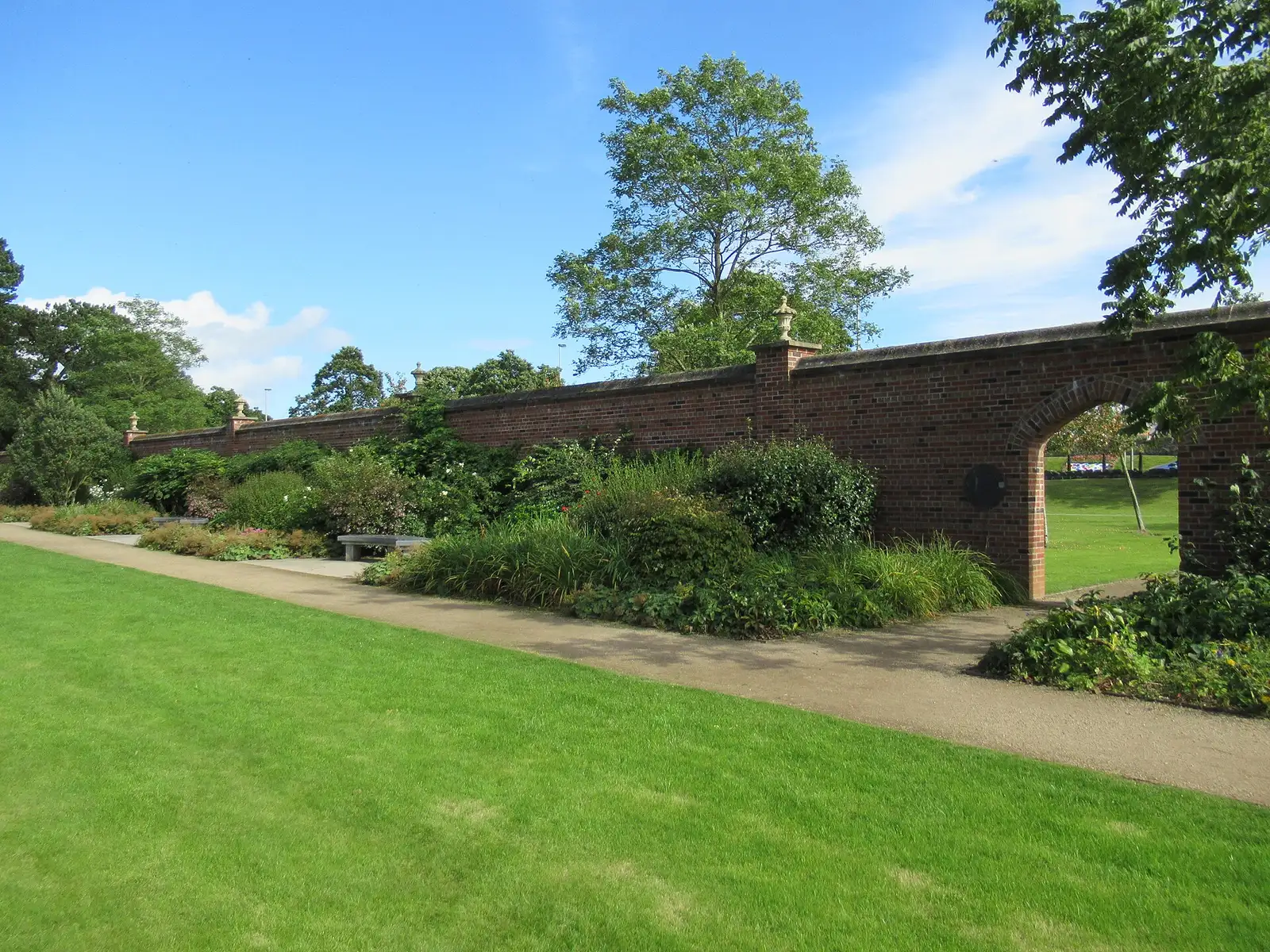 The walled terrace gardens at Antrim Castle Gardens