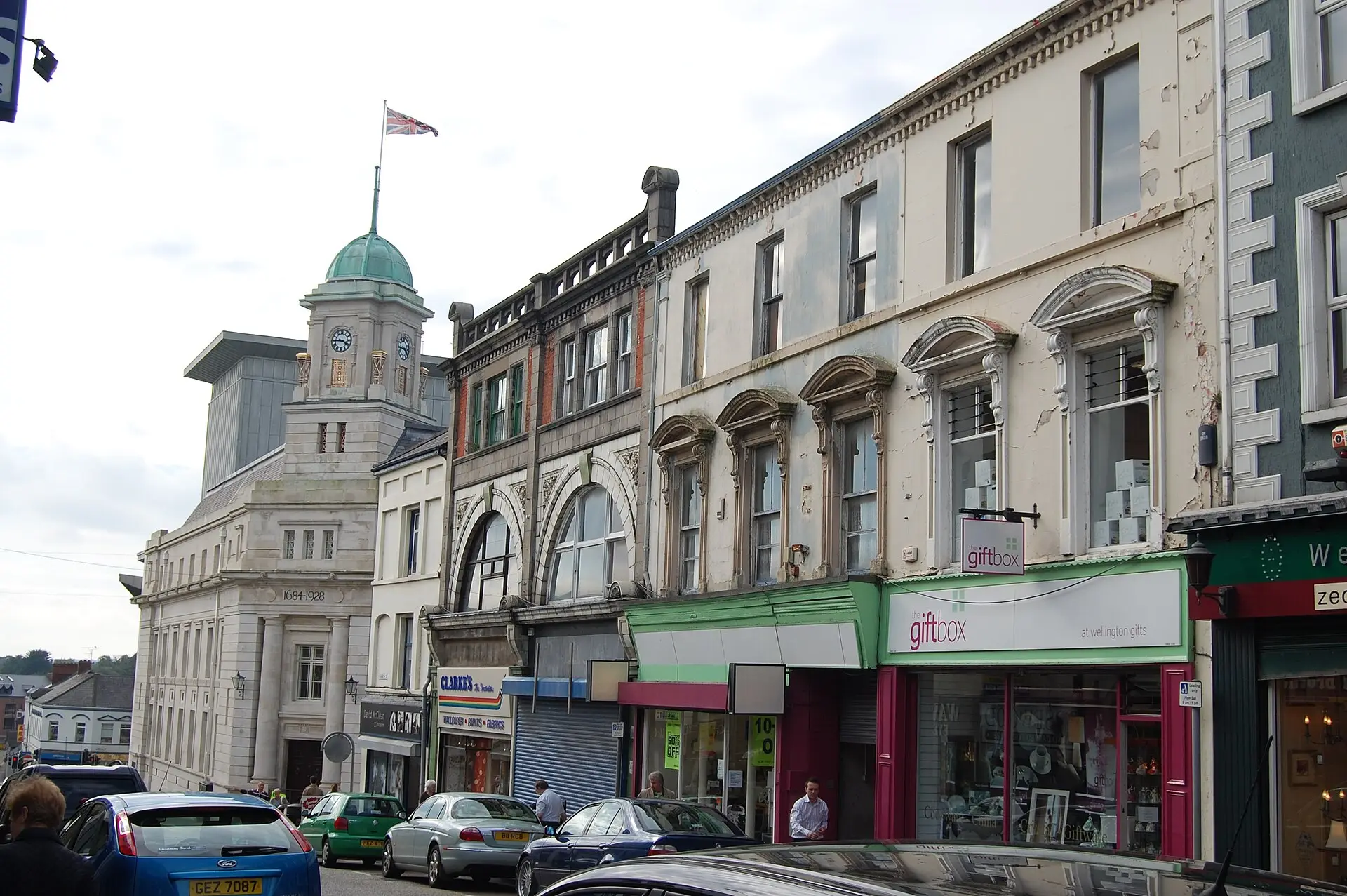 Ballymena Town Hall and the town centre